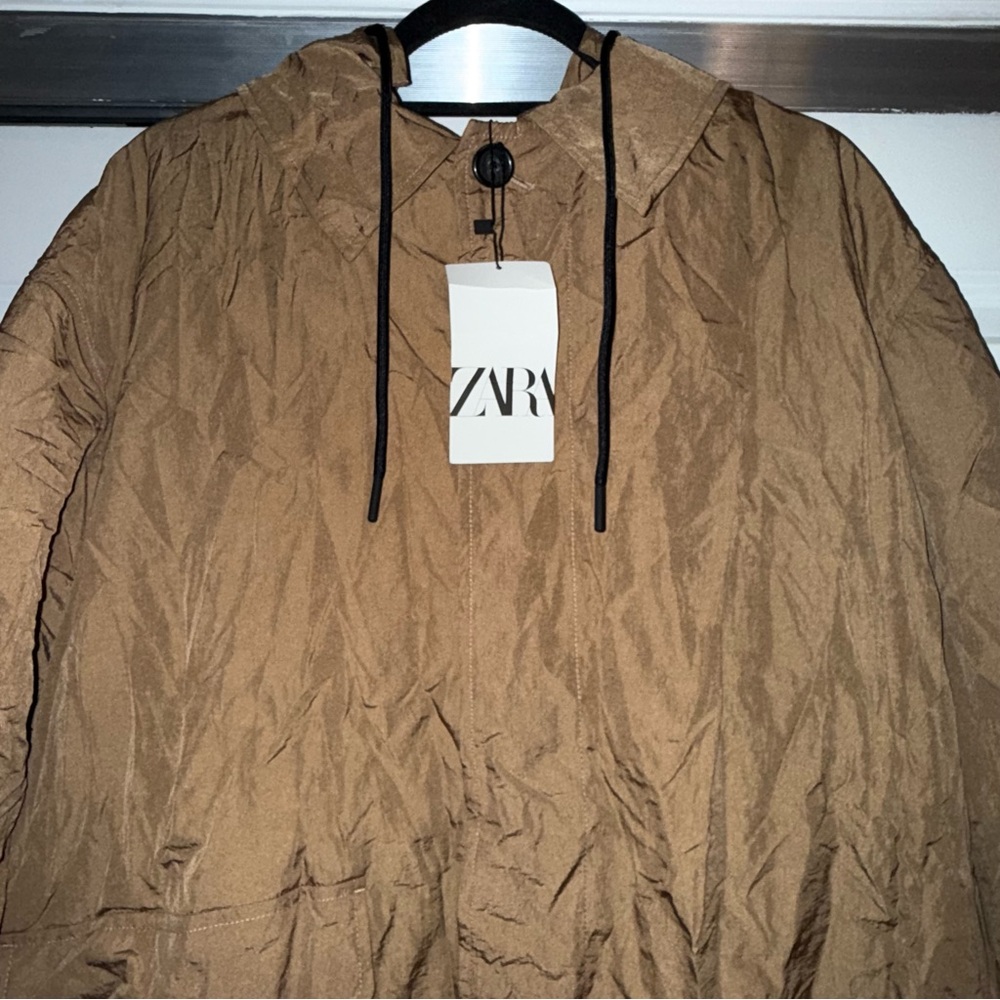 Zara camel khaki technical parka - Picture 4 of 8